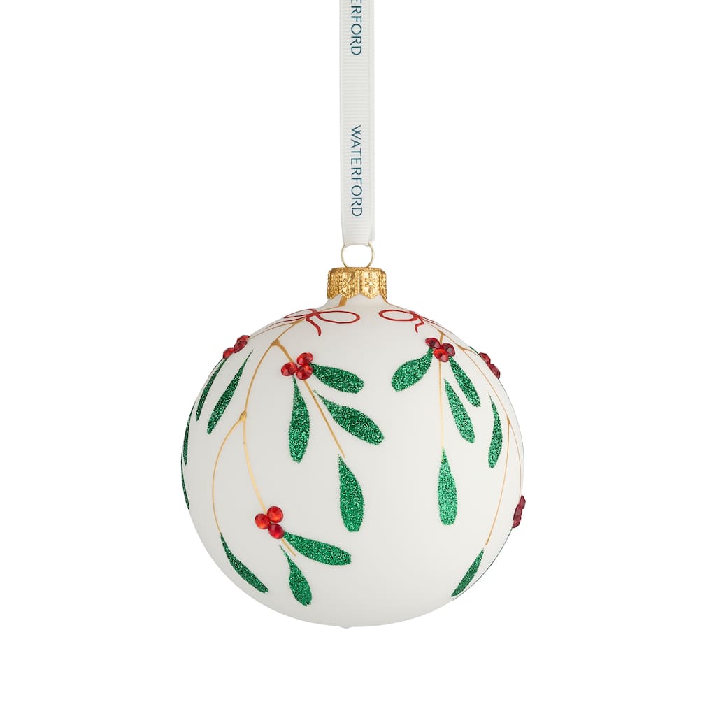 Waterford Holiday Heirlooms Mistletoe Bauble Ornament