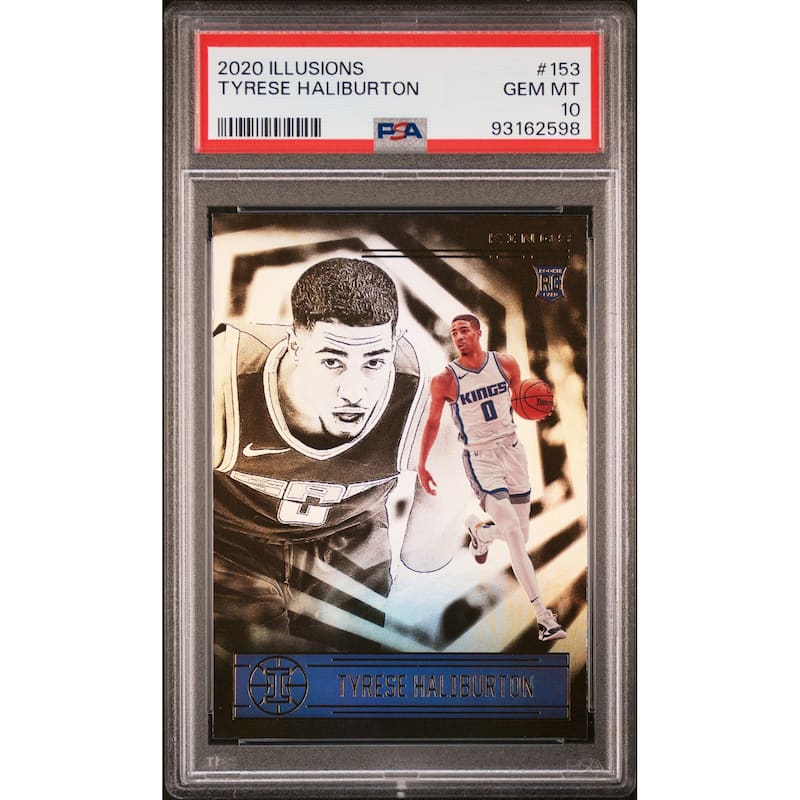 Tyrese Haliburton 2020 Panini Illusions Basketball Rookie Card #153 Graded PSA 10 - 8' x 11'
