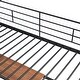 preview thumbnail 42 of 40, Twin Size Metal Loft Bed with Desk and Metal Grid, Stylish Metal Frame Bed with Lateral Storage Ladder and Wardrobe