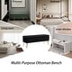 preview thumbnail 28 of 72, Velvet/Leather Storage Bench for Bedroom,End of Bed Bench for King Size Bed, Modern Upholstered Long Ottoman Bench for Entryway