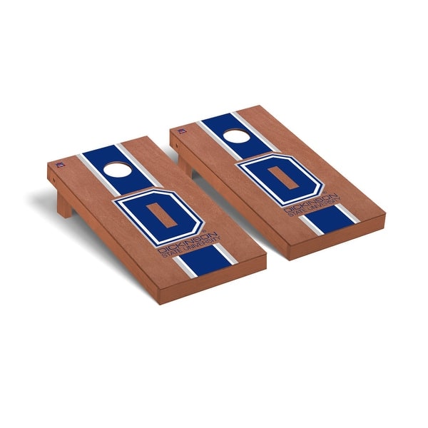 slide 2 of 5, Dickinson State Blue Hawks Rosewood Cornhole Board Set
