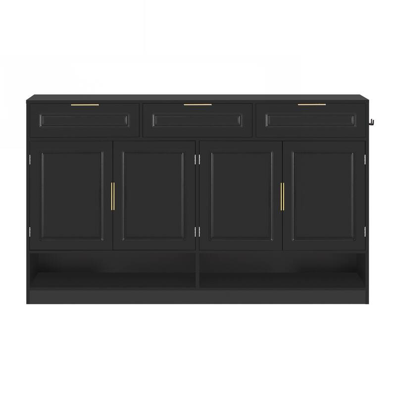 Farmhouse Sideboard with 3 Drawers & 4 Doors