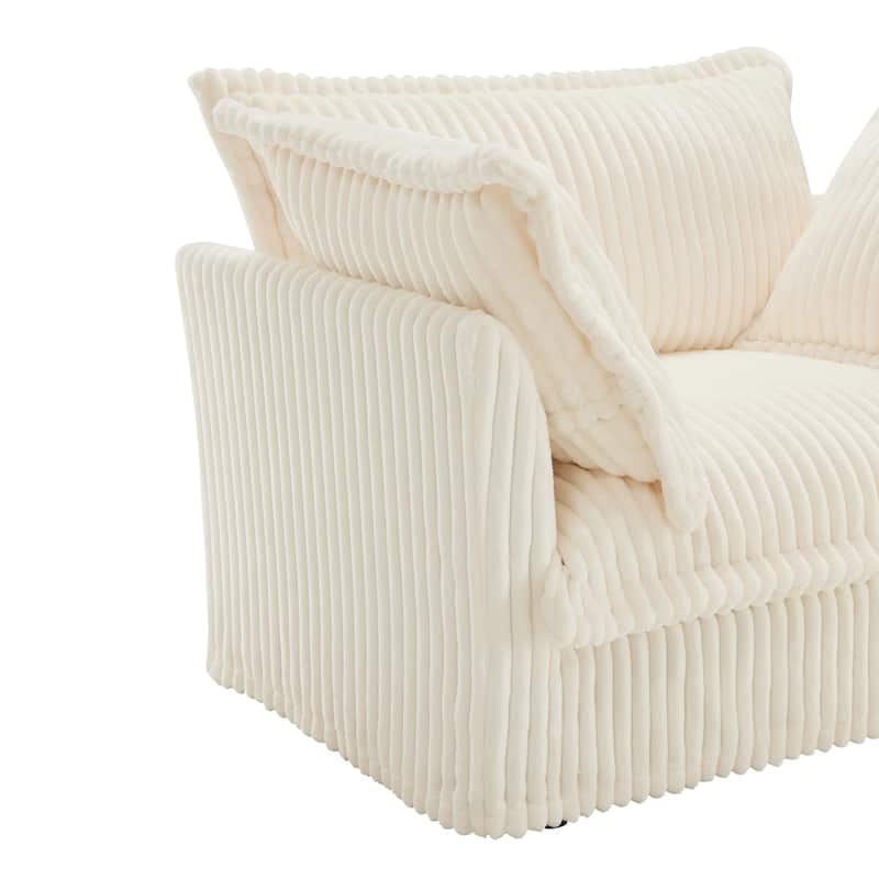 Modern Cloud Loveseat Sofa, 2 Seater Deep Seat Couch for Apartment