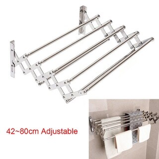 Retractable Towel Rack Wall-Mounted Laundry Storage Shelf - 31.5 ...