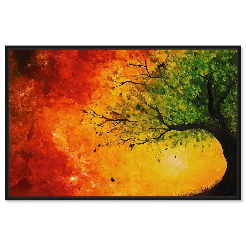 Fire and Ice Tree I Canvas by Art Remedy - Black - 45" x 30"