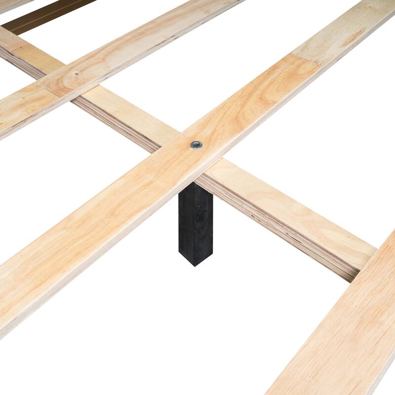 Queen Size Canopy Platform Bed with Upholstered Headboard, Sturdy Metal Frame, and 4-Poster Design, Perfect for Master Bedrooms