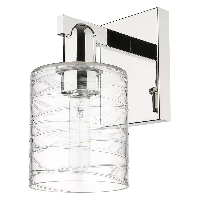 Innovations Lighting Endless Possibilities Arcadia - Cobbleskill - 1 Light 5" Deco Swirl Sconce - Polished Nickel