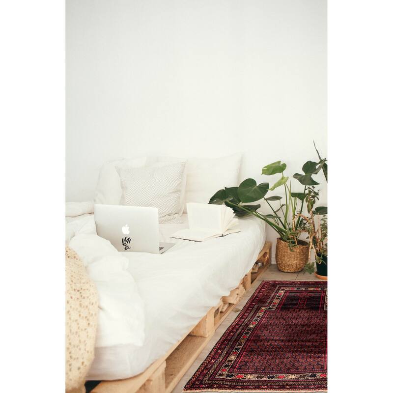 ECARPETGALLERY Hand-knotted Teimani Dark Navy Wool Rug - 2'11 x 5'0