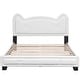 preview thumbnail 5 of 6, Full Size Upholstered Platform Bed with Playful Ear-Shaped Headboard, Solid Wood Frame with Durable Slats