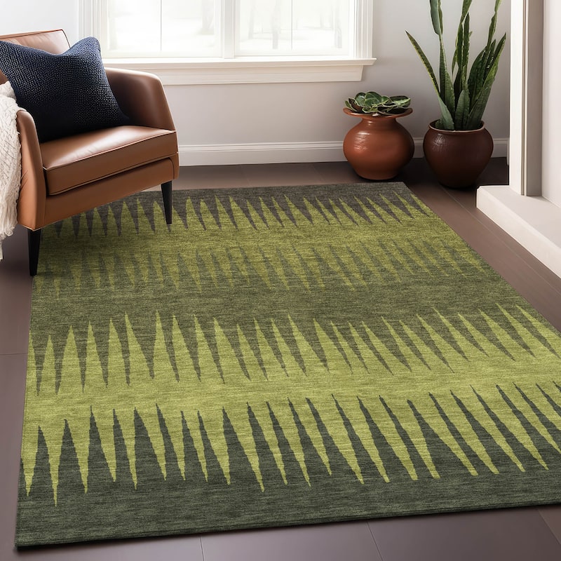 Machine Washable Indoor/ Outdoor Chantille Ombre Contemporary Rug