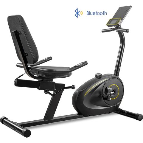 Siavonce Recumbent Exercise Bike with 8-Level Resistance - 47*20*39.4inch