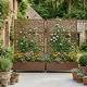 preview thumbnail 41 of 103, 72 in Metal Movable Planter Box with Trellis Privacy Screen Lockable Wheels