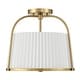 preview thumbnail 4 of 10, Hunter Atmore Alturas Gold 2 Light Flush Mount - Modern & Contemporary, Transitional - Kitchen, Bedrooms, Living Room, Entryway