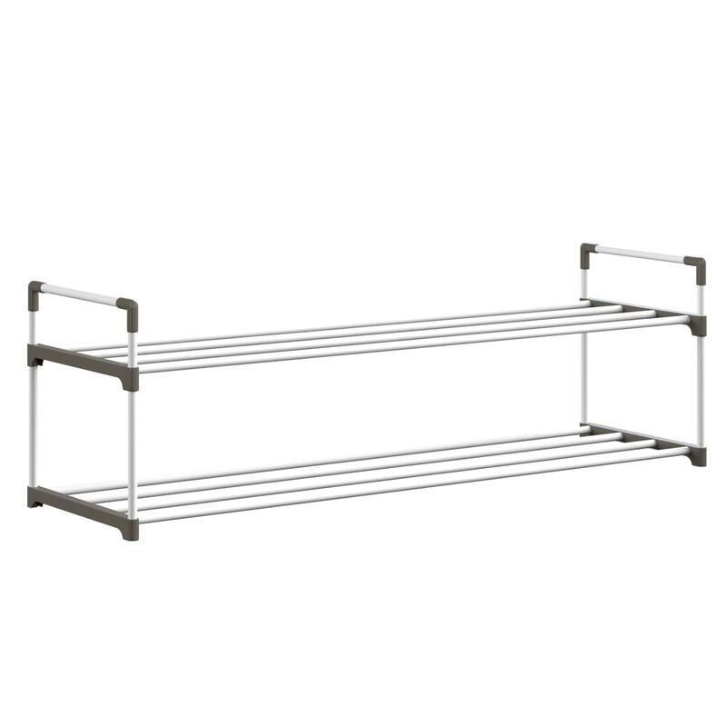 Shoe Rack - Shoe Organizer for Closet, Bathroom, Entryway by Home-Complete (White)