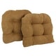 preview thumbnail 4 of 62, 19-inch U-Shaped Microsuede Chair Cushion (Set of 1, 2, or 4) Set of 2 - Camel