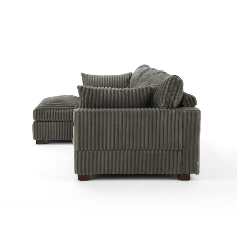 Oversized Plush Modular Sectional Sofa Set L Shaped Couch