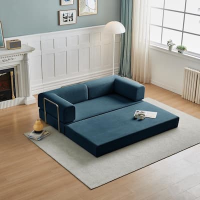 3-Seater Corduroy Sofa Bed, Multi-Functional Compact, Easy Assembly