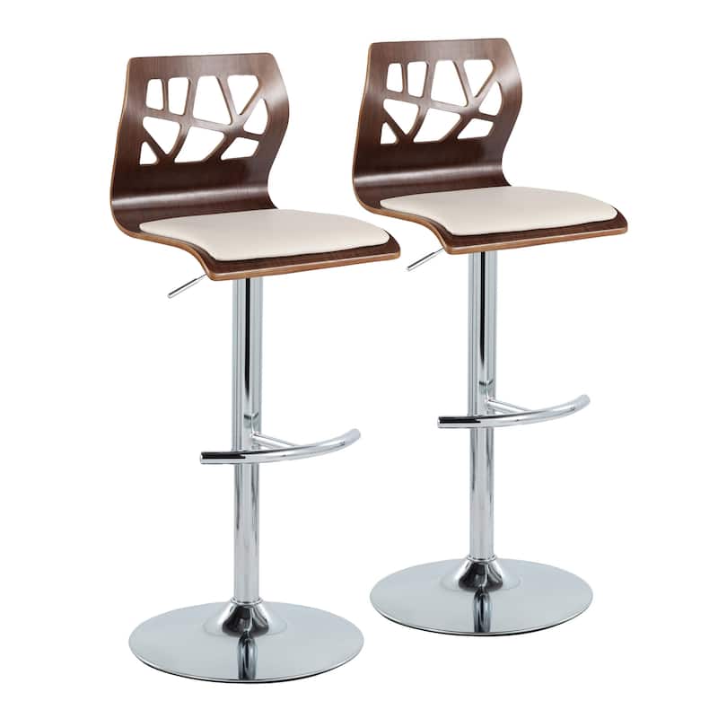 Carson Carrington Sala Adjustable Bar Stool with Rounded T Footrest (Set of 2)