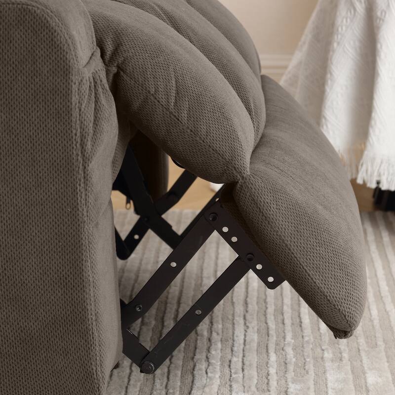 Rocker Recliner Chair with Heat & Massage, Swivel Recliner with USB and 2 Cup Holders, Ergonomic Single Lounge Sofa
