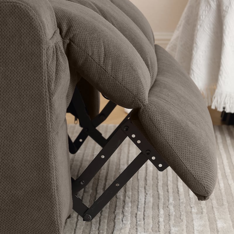 Swivel Massage Recliner Chair in Velvet with Heat & USB