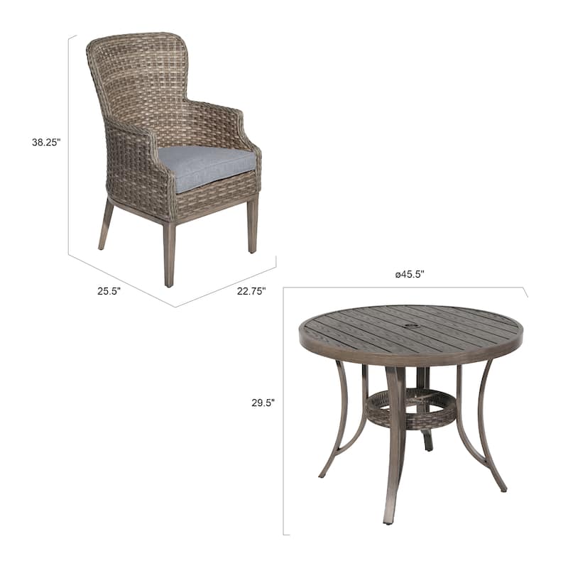 Tenaya 5-Piece Wicker Dining Chair Set