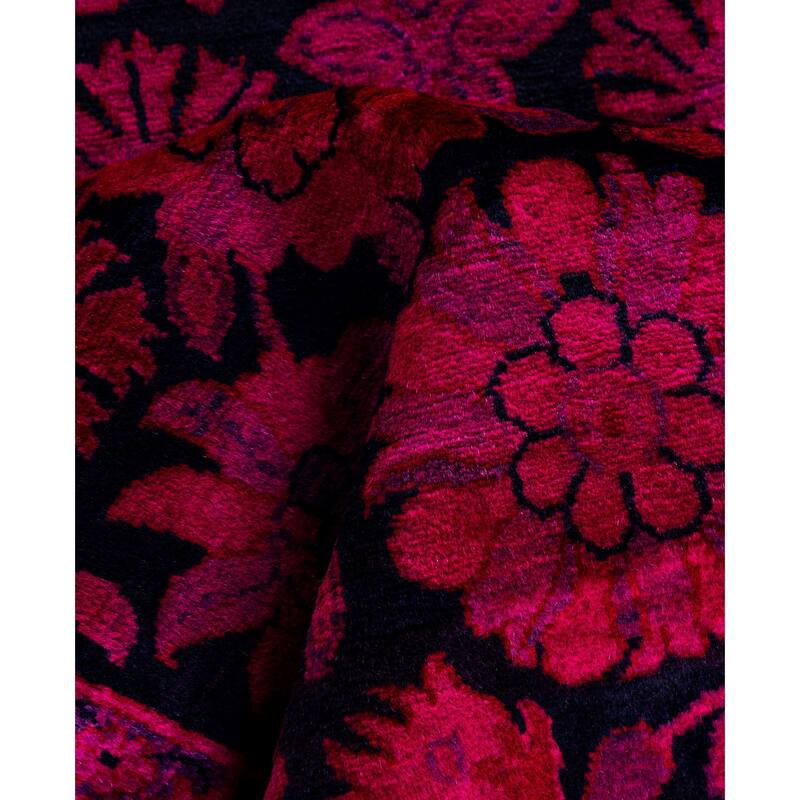 Overdyed One-of-a-Kind Hand-Knotted Area Rug - Pink - 4' 1" x 6' 4"