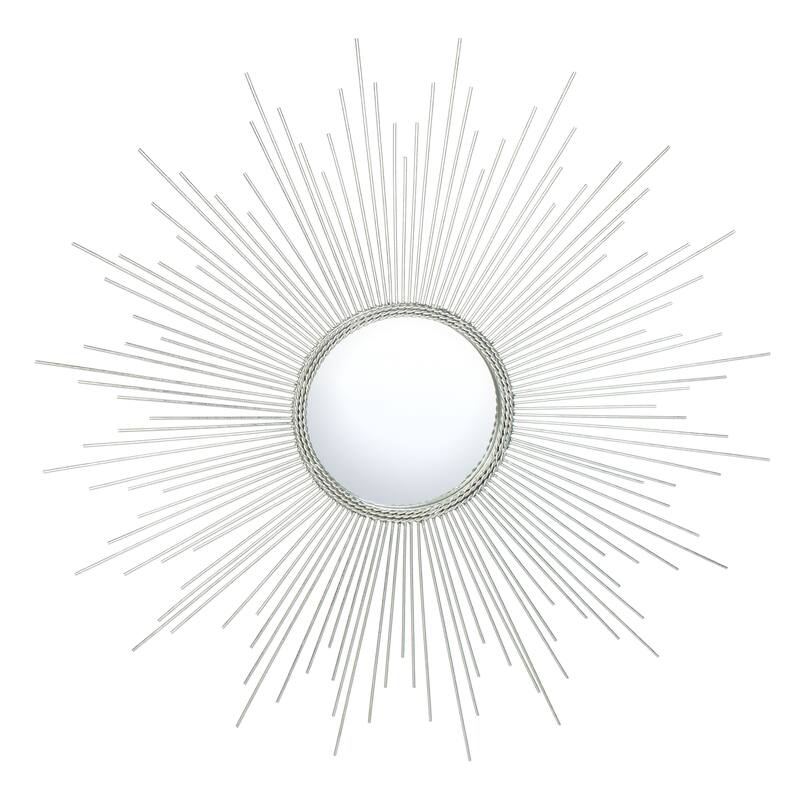 SAFAVIEH Emme 30-inch Silver Sunburst Round Silver Mirror - 30" W x 1" L x 30" H