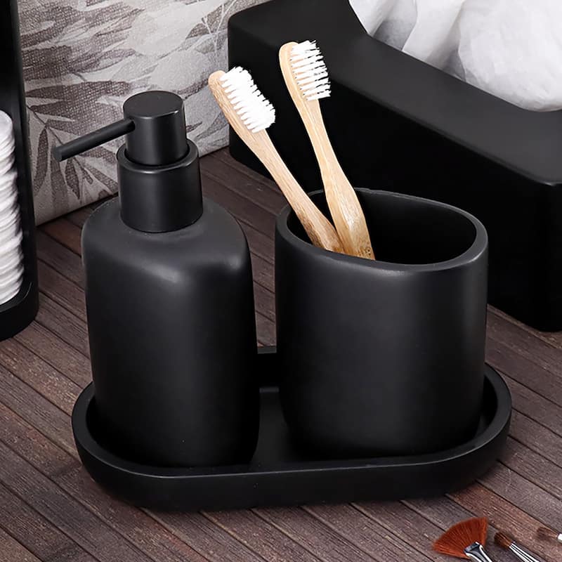 Oval Bathroom Tray - 7.75"L x 3.75"W x 1"H