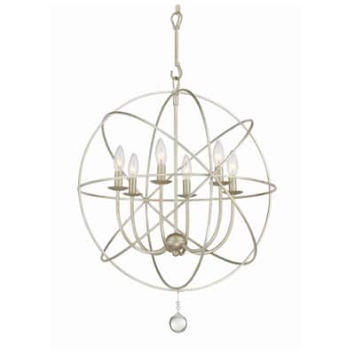 Crystorama Lighting Group Solaris 6 Light 22-1/2" Wide Cage Chandelier