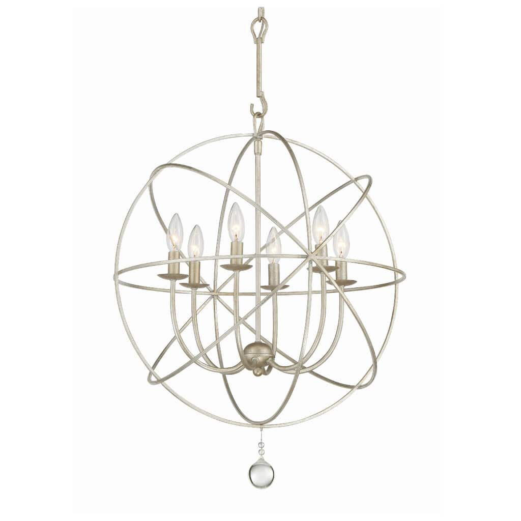 Crystorama Lighting Group Solaris 6 Light 22-1/2" Wide Cage Chandelier