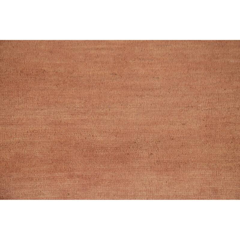Brown Orange Modern Gabbeh Oriental Rug Hand-Knotted Wool Carpet - 4'9"x 6'5"
