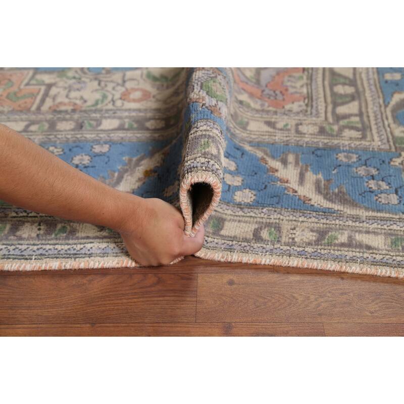 Floral Tabriz Persian Vintage Rug Handmade Living Room Wool Carpet - 8'1"x 11'3"