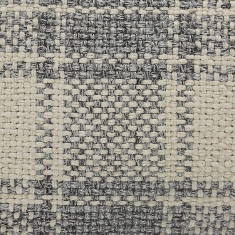 20" Blue and White Plaid Cabin Square Throw Pillow with Fringe