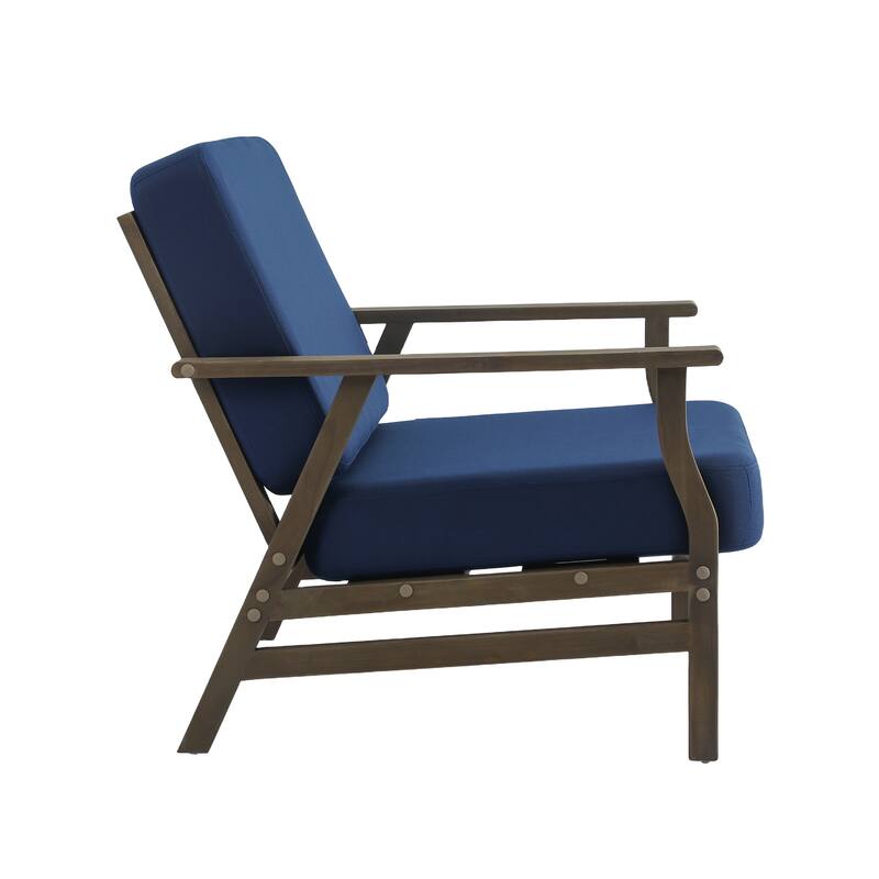 3-piece Cushioned Outdoor Club Chiars With Side Table