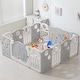 preview thumbnail 1 of 11, YUKOOL Foldable Baby Playpen - Portable, Educational, and Safe Play Yard – 14 Panels White