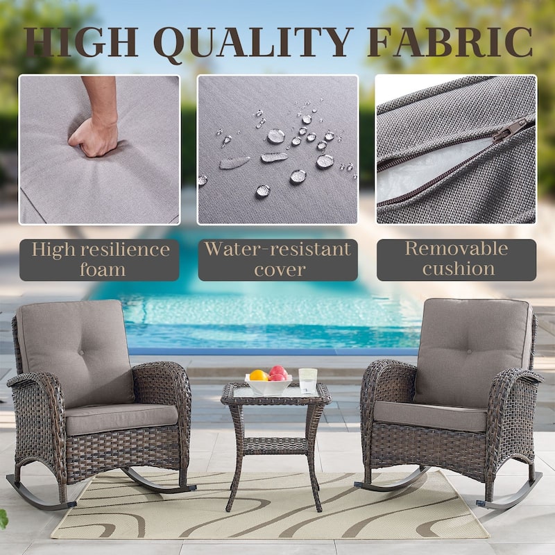 Outdoor Chairs with Fire Pit Table Set