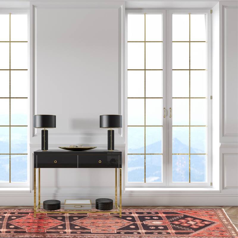 ECARPETGALLERY Hand-knotted Konya Anatolian Black, Red Wool Rug - 3'8 x 9'11