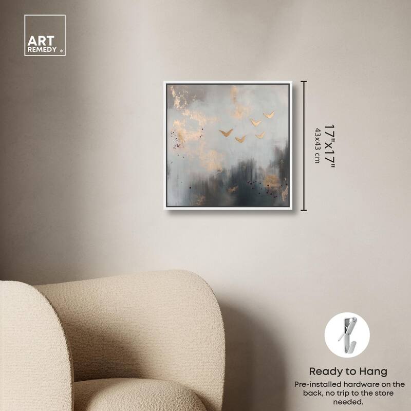 Golden Nebula Canvas by Art Remedy