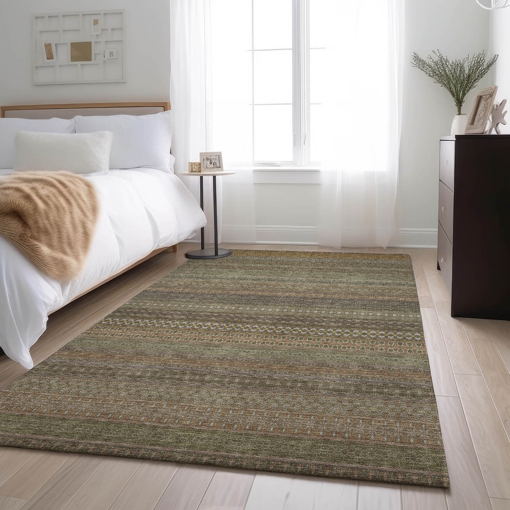 Premium Washable Super Soft Boho Stripes Mayfield Rug