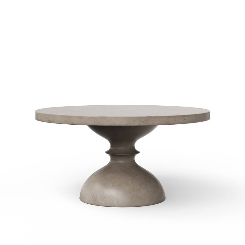 Urbia Spindle 59" Round Concrete Dining Table