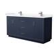 Option Dark Blue / Carrara Cultured Marble Top / Brushed
