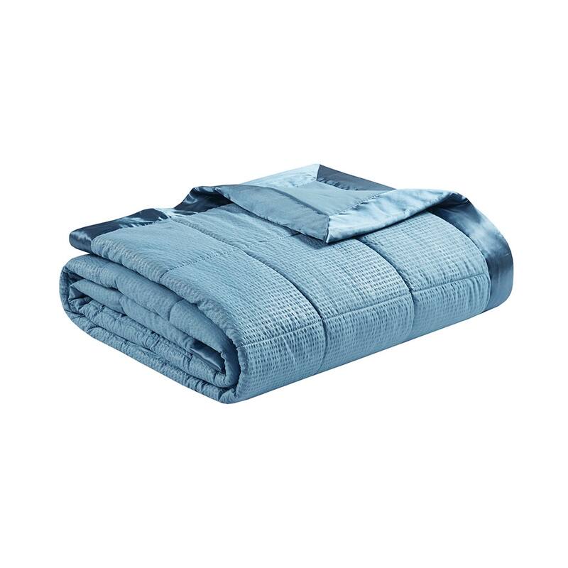 Oversized Down Alternative Blanket with Satin Trim - Full