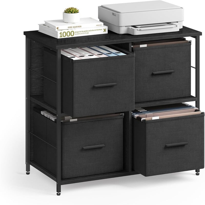 File Cabinet Printer Stand - Ink Black