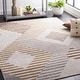 preview thumbnail 2 of 13, SAFAVIEH Palma Annushka Mid-Century Modern Rug 3' x 5' - Beige/Light Grey - Rectangle