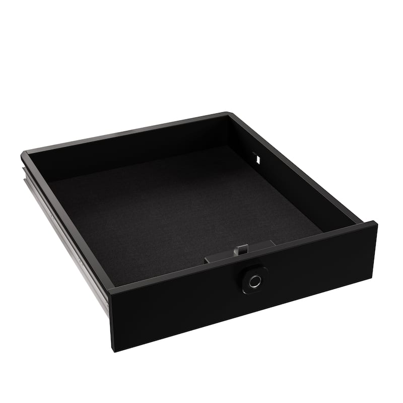 Square double-layer coffee table with hidden compartment and fingerprint lock - Living room dining table, suitable