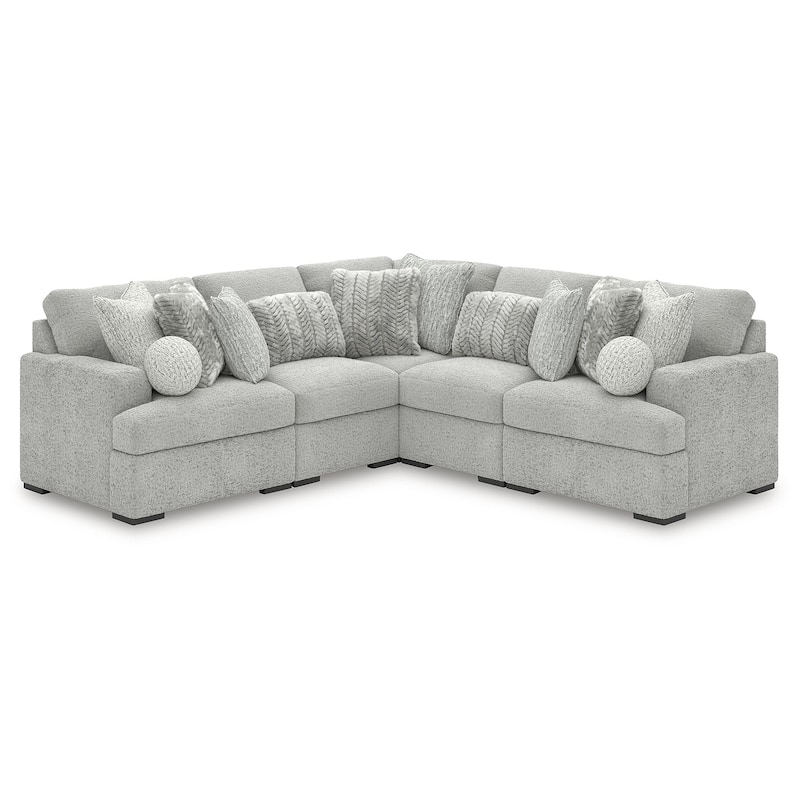 Signature Design by Ashley Snodoodle Gray 5-Piece Sectional - 111" W x 111" D x 40" H