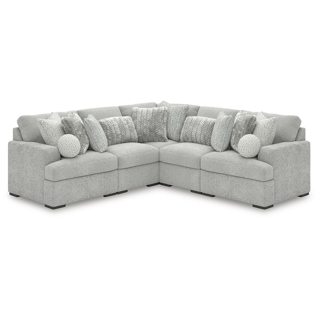 Signature Design by Ashley Snodoodle Gray 5-Piece Sectional - 111" W x 111" D x 40" H