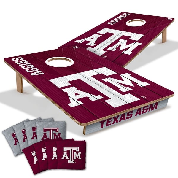 slide 2 of 7, Texas A&M Aggies NCAA Tailgate Cornhole Board Set Include Carrying Case