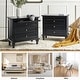 preview thumbnail 49 of 51, Muriel Farmhouse 3 Drawers Nightstand with Built-In Outlets by HULALA HOME