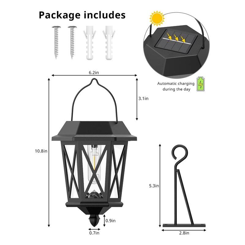 Solar Lanterns Outdoor Waterproof, Hanging Solar Lights